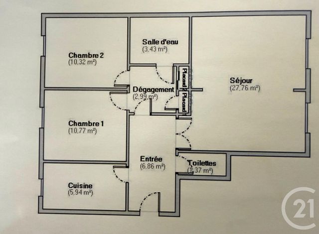Appartement F4 à vendre - 4 pièces - 70.53 m2 - VINCENNES - 94 - ILE-DE-FRANCE - Century 21 L'Immobilier De Confiance